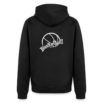 Basketballer Basketball-spieler Basketball - Unisex Premium Bio Zip Hoodie - Schwarz - Hinten - Nico (187cm)