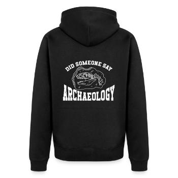 Archéologue Archéologie - Veste à capuche bio Premium Unisexe - noir - Dos - Nico (187cm)