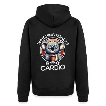 Koala ECG Koala Heart Line - Veste à capuche bio Premium Unisexe - noir - Dos - Nico (187cm)