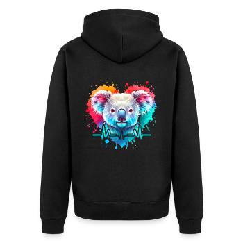 Koala Cardio - Veste à capuche bio Premium Unisexe - noir - Dos - Nico (187cm)