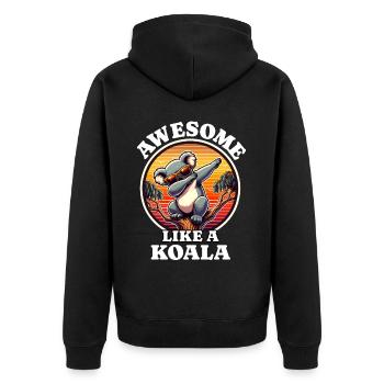 Koala - Veste à capuche bio Premium Unisexe - noir - Dos - Nico (187cm)