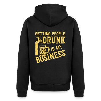 Barman Mixologue Obtenir - Veste à capuche bio Premium Unisexe - noir - Dos - Nico (187cm)