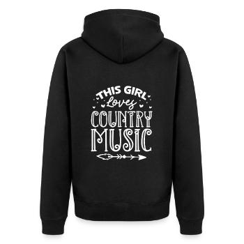 Musique country Cadeau de musique country - Veste à capuche bio Premium Unisexe - noir - Dos - Nico (187cm)