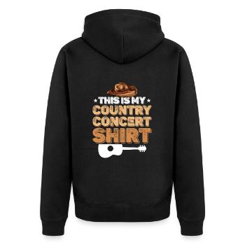 Country Music Countrymusic Geschenk - Unisex Premium Bio Zip Hoodie - Schwarz - Hinten - Nico (187cm)