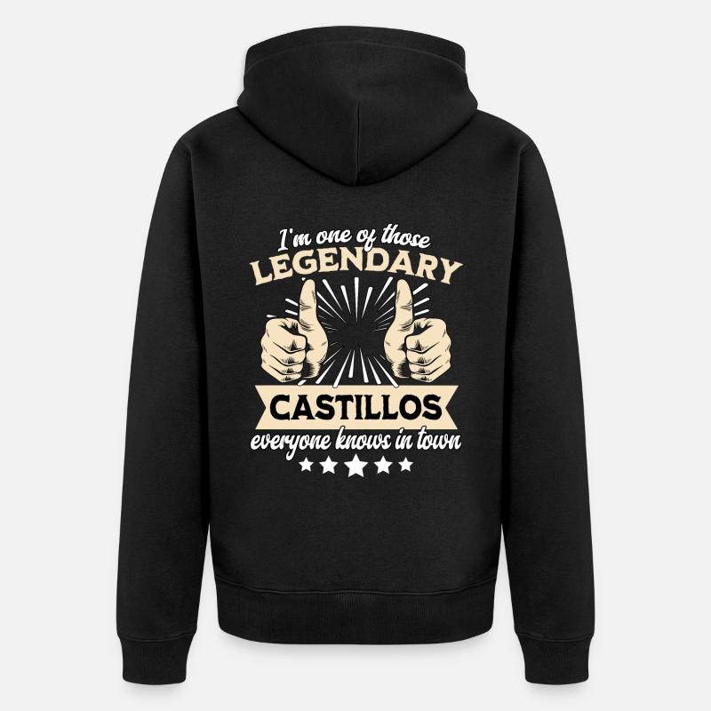 Légende légendaire de Castillo - Veste à capuche bio Premium Unisexe - noir