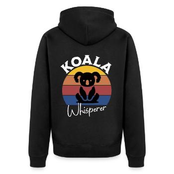 Koala Chuchoteur - Veste à capuche bio Premium Unisexe - noir - Dos - Nico (187cm)