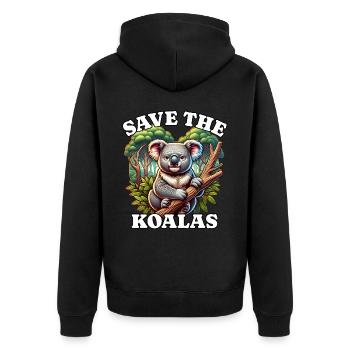 Sauver Koala - Veste à capuche bio Premium Unisexe - noir - Dos - Nico (187cm)