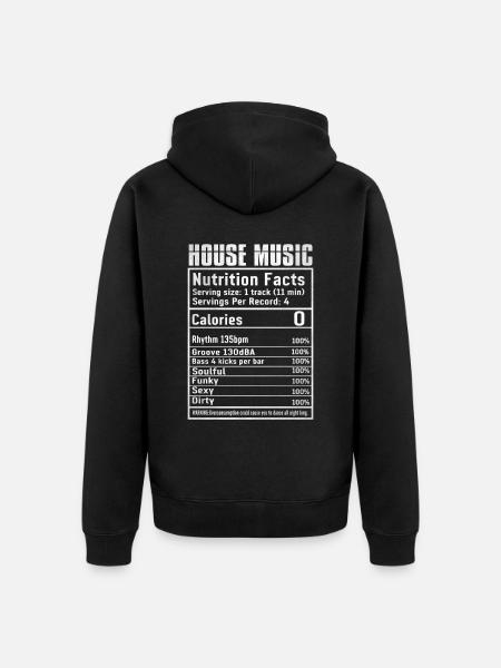 Musique house - Veste à capuche bio Premium Unisexe - noir