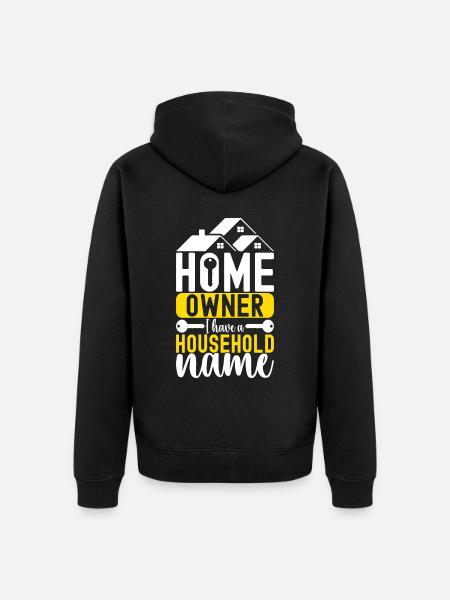 Homeowners Housewarming Party - Unisex Premium Organic Zip Hoodie - black