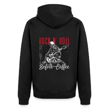 Rock n’roll avant le café des années 80 Musique Amateur de café - Veste à capuche bio Premium Unisexe - noir - Dos - Nico (187cm)