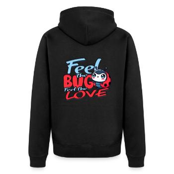 Coccinelle Entomologie Ressentez l’insecte Ressentez l’amour - Veste à capuche bio Premium Unisexe - noir - Dos - Nico (187cm)