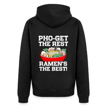 Ramen Lover Soupe de nouilles japonaise Ramen - Veste à capuche bio Premium Unisexe - noir - Dos - Nico (187cm)