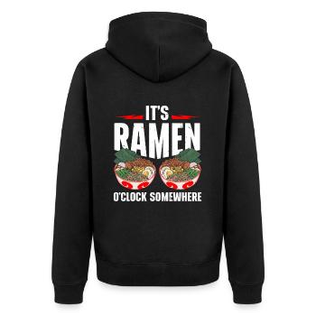 Ramen Lover Soupe de nouilles japonaise Ramen - Veste à capuche bio Premium Unisexe - noir - Dos - Nico (187cm)