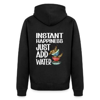Ramen Lover Soupe de nouilles japonaise Ramen - Veste à capuche bio Premium Unisexe - noir - Dos - Nico (187cm)