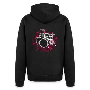 Batterie Batteurs Batteurs - Veste à capuche bio Premium Unisexe - noir - Dos - Nico (187cm)