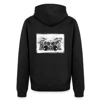 Batterie Batteurs Batteurs - Veste à capuche bio Premium Unisexe - noir - Dos - Nico (187cm)