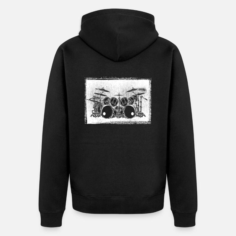 Batterie Batteurs Batteurs - Veste à capuche bio Premium Unisexe - noir