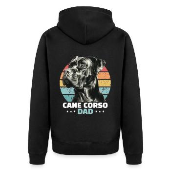 Papa Cane Corso - Veste à capuche bio Premium Unisexe - noir - Dos - Nico (187cm)