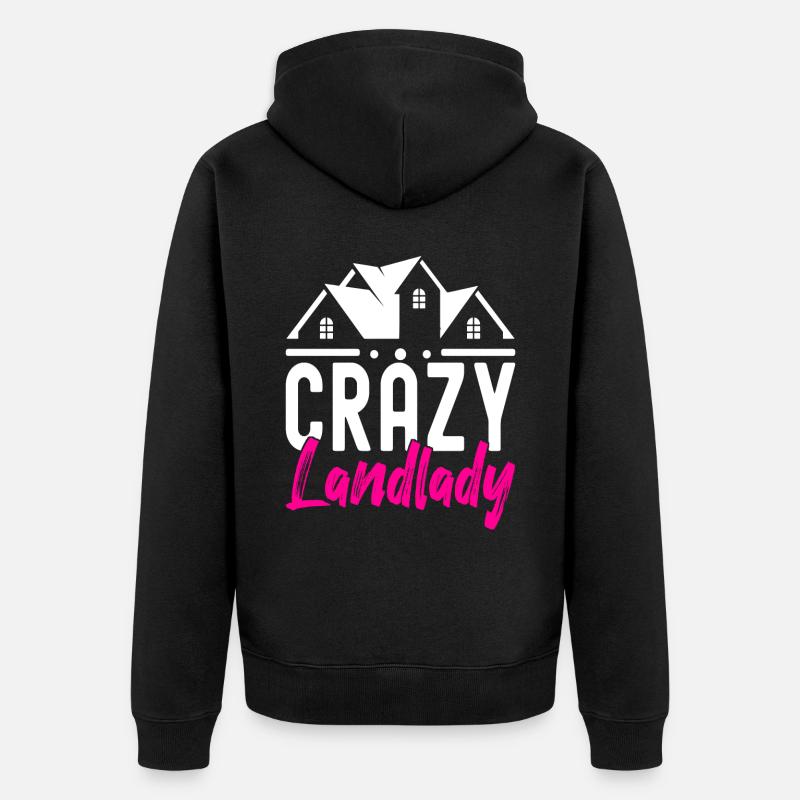 Hausbesitzer Einweihungsparty - Unisex Premium Bio Zip Hoodie - Schwarz