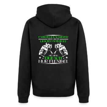 Vehicle painters are flexible painters - Unisex Premium Organic Zip Hoodie - black - Back - Nico (187cm)