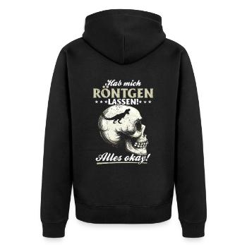Röntgen Humour noir et style macabre - Veste à capuche bio Premium Unisexe - noir - Dos - Nico (187cm)