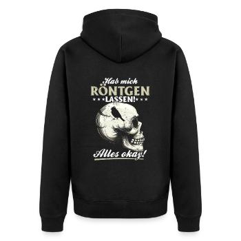 Röntgen Humour noir et style macabre - Veste à capuche bio Premium Unisexe - noir - Dos - Nico (187cm)