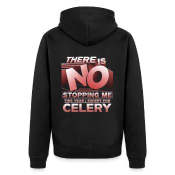 Allergie au céleri - Veste à capuche bio Premium Unisexe - noir - Dos - Nico (187cm)
