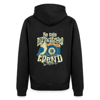 Ornithologue ornithologique - Veste à capuche bio Premium Unisexe - noir - Dos - Nico (187cm)