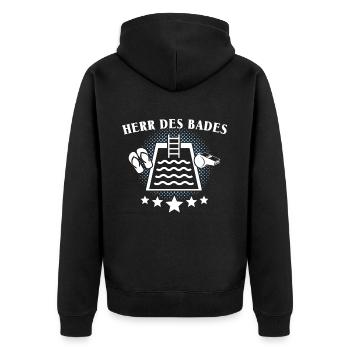 Maître nageur - Veste à capuche bio Premium Unisexe - noir - Dos - Nico (187cm)