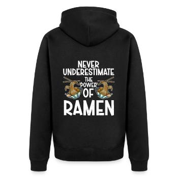 Ramen Lover Soupe de nouilles japonaise Ramen - Veste à capuche bio Premium Unisexe - noir - Dos - Nico (187cm)