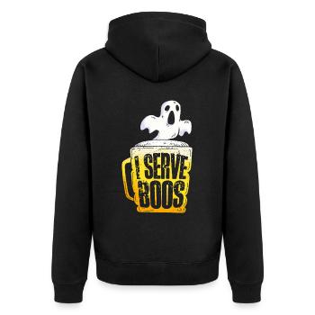Bartender Mixologist Halloween Pun - Unisex Premium Organic Zip Hoodie - black - Back - Nico (187cm)