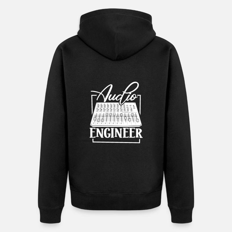 Tontechniker - Audio Engineer - Unisex Premium Bio Zip Hoodie - Schwarz