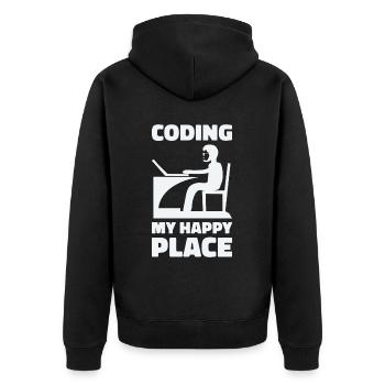 Programmer Computer Scientist Computer Nerd Gift - Unisex Premium Organic Zip Hoodie - black - Back - Nico (187cm)