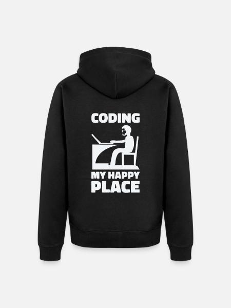 Programmierer Informatiker Computer Nerd Geschenk - Unisex Premium Bio Zip Hoodie - Schwarz