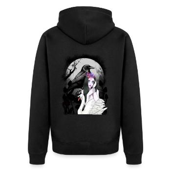 cygne mystique conte de fées conte de fées personnage corbeau - Veste à capuche bio Premium Unisexe - noir - Dos - Nico (187cm)