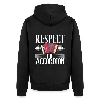 Accordéoniste Accordéoniste - Veste à capuche bio Premium Unisexe - noir - Dos - Nico (187cm)