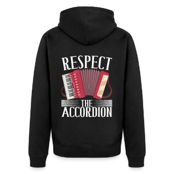 Accordéoniste Accordéoniste - Veste à capuche bio Premium Unisexe - noir - Dos - Nico (187cm)