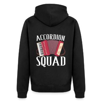 Akkordeon Instrument Akkordeonspieler - Unisex Premium Bio Zip Hoodie - Schwarz - Hinten - Nico (187cm)