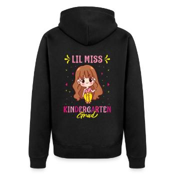 Lil Miss Kindergarten Jour de remise des diplômes Girl - Veste à capuche bio Premium Unisexe - noir - Dos - Nico (187cm)