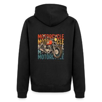 Moto Motard Moto - Veste à capuche bio Premium Unisexe - noir - Dos - Nico (187cm)
