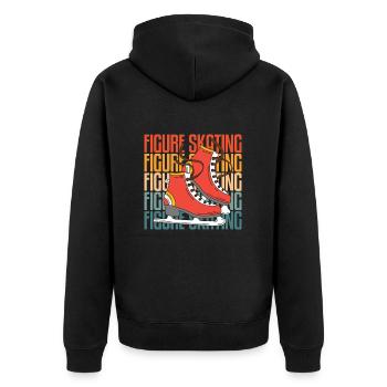 Figure skating figure skater - Unisex Premium Organic Zip Hoodie - black - Back - Nico (187cm)