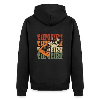 Danse martiale de capoeira - Veste à capuche bio Premium Unisexe - noir - Dos - Nico (187cm)