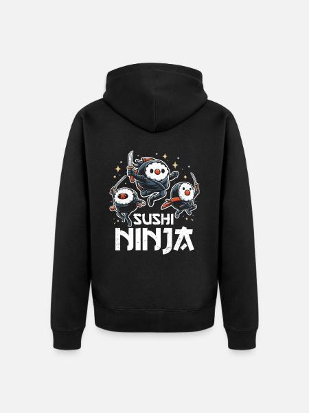 Sushi - Unisex Premium Organic Zip Hoodie - black