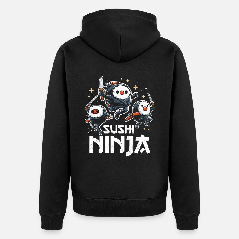 Sushi - Veste à capuche bio Premium Unisexe - noir