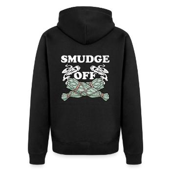 Smudging Smudge Encens de guérison spirituelle - Veste à capuche bio Premium Unisexe - noir - Dos - Nico (187cm)