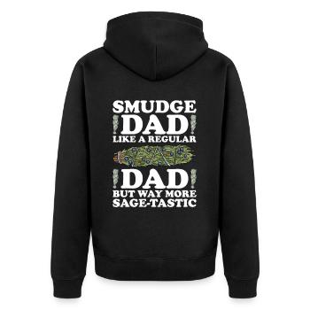 Smudging Smudge Encens de guérison spirituelle - Veste à capuche bio Premium Unisexe - noir - Dos - Nico (187cm)