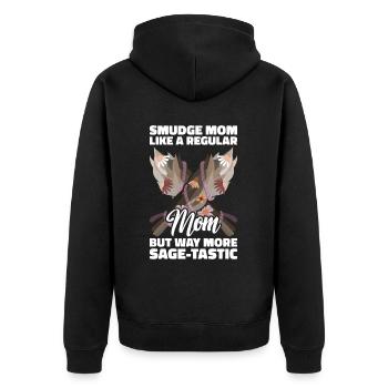 Smudging Smudge Encens de guérison spirituelle - Veste à capuche bio Premium Unisexe - noir - Dos - Nico (187cm)
