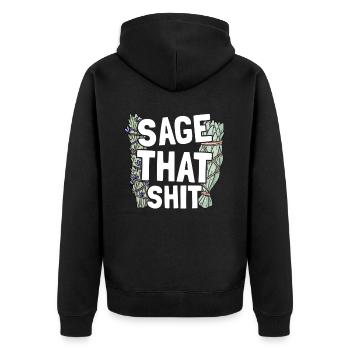 Smudging Smudge Encens de guérison spirituelle - Veste à capuche bio Premium Unisexe - noir - Dos - Nico (187cm)
