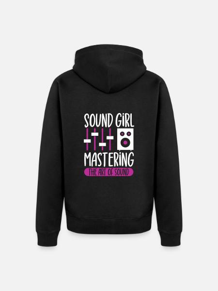 Sound Girl - Sound Engineer - Unisex Premium Organic Zip Hoodie - black