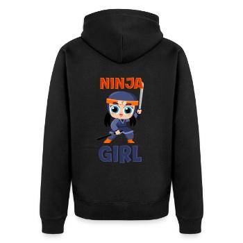 Ninja Girl Drôle Fête D’anniversaire Bday Girl - Veste à capuche bio Premium Unisexe - noir - Dos - Nico (187cm)